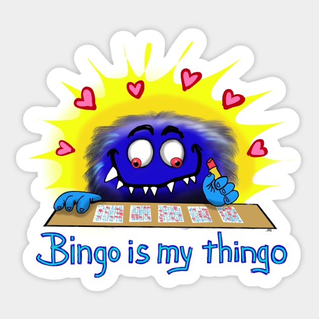 Bingo is my thingo Sticker by wolfmanjaq